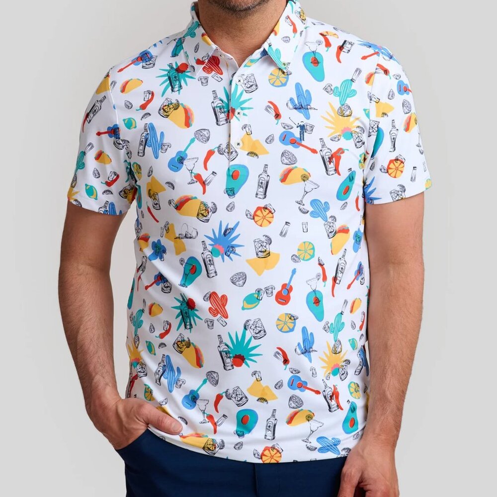 William Murray TnT Men's Festive Golf Polo Sz Large